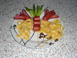 Итальянские макароны с сосисками